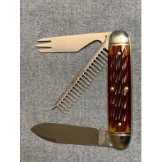GEC Beer & Sausage Bar Tool Knife Autumn Leaf Jigged Bone 352320