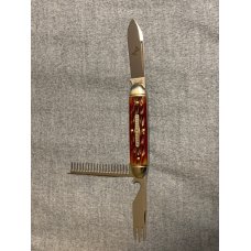 GEC Beer & Sausage Bar Tool Knife Autumn Leaf Jigged Bone 352320