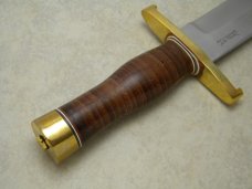 Randall Model 12-11" Thorpe Bowie 1970's Fixed Blade Knife w/ Johnson Rough Back Sheath 