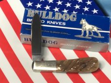 2007 Bulldog Brand, HAND MADE 1 Blade Barlow with Rams Horn Handles & Box -NOS -M/NM 2007 Bulldog Brand, HAND MADE 1 Blade Barlow with Rams Horn Handles & Box -NOS -M/NM