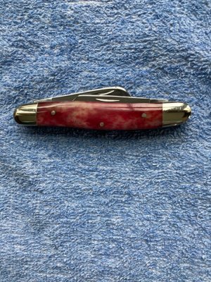 Case XX  10 Dot USA SR63471/2 Red Bone Folding Pocketknife