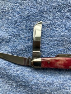 Case XX 10 Dot USA SR63471/2 Red Bone Folding Pocketknife Case XX 10 Dot USA SR63471/2 Red Bone Folding Pocketknife
