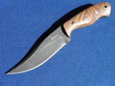 Custom Barry Dawson Fixed Blade Hunting, Camping, Knife Mosaic Pins Maple Burl Handle & Kydex Sheath Custom Barry Dawson Fixed Blade Hunting, Camping, Knife Mosaic Pins Maple Burl Handle & Kydex Sheath