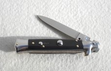 FRANK BELTRAME 8" COLTELLERIE ITALY BLACK ACRYLIC FLAT GRIND STILETTO 