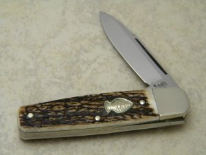 Hen & Rooster Bertram Germany CM-6 Stag 1 Blade Coffin  Jack Knife