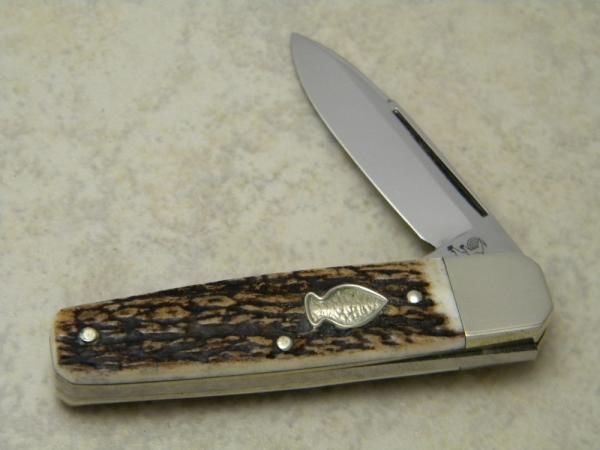 Hen & Rooster Bertram Germany CM-6 Stag 1 Blade Coffin Jack Knife Hen & Rooster Bertram Germany CM-6 Stag 1 Blade Coffin Jack Knife