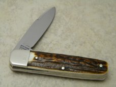 Hen & Rooster Bertram Germany CM-6 Stag 1 Blade Coffin Jack Knife Hen & Rooster Bertram Germany CM-6 Stag 1 Blade Coffin Jack Knife