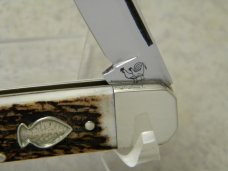 Hen & Rooster Bertram Germany CM-6 Stag 1 Blade Coffin Jack Knife Hen & Rooster Bertram Germany CM-6 Stag 1 Blade Coffin Jack Knife
