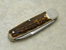 Hen & Rooster Bertram Germany CM-6 Stag 1 Blade Coffin Jack Knife Hen & Rooster Bertram Germany CM-6 Stag 1 Blade Coffin Jack Knife