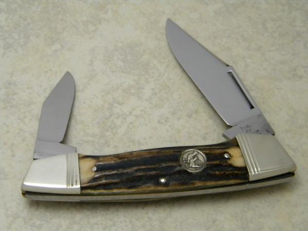 Hen & Rooster Bertram Cutlery Solingen Germany 182 DS Stag Canoe Knife c.1980's Hen & Rooster Bertram Cutlery Solingen Germany 182 DS Stag Canoe Knife c.1980's
