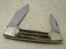 Hen & Rooster Bertram Cutlery Solingen Germany 182 DS Stag Canoe Knife c.1980's Hen & Rooster Bertram Cutlery Solingen Germany 182 DS Stag Canoe Knife c.1980's