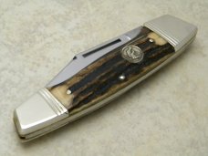 Hen & Rooster Bertram Cutlery Solingen Germany 182 DS Stag Canoe Knife c.1980's Hen & Rooster Bertram Cutlery Solingen Germany 182 DS Stag Canoe Knife c.1980's