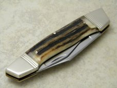 Hen & Rooster Bertram Cutlery Solingen Germany 182 DS Stag Canoe Knife c.1980's Hen & Rooster Bertram Cutlery Solingen Germany 182 DS Stag Canoe Knife c.1980's