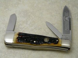 Hen & Rooster Bertram Cutlery Rostfrei Solingen Germany 163 DS Stag Coke Bottle Knife c.1994