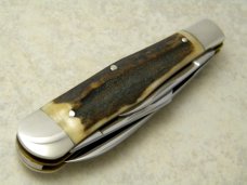 Hen & Rooster Bertram Cutlery Rostfrei Solingen Germany 163 DS Stag Coke Bottle Knife c.1994 Hen & Rooster Bertram Cutlery Rostfrei Solingen Germany 163 DS Stag Coke Bottle Knife c.1994