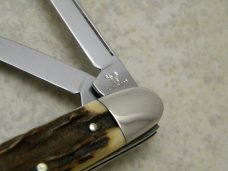 Hen & Rooster Bertram Cutlery Rostfrei Solingen Germany 103 DS Stag Lockback Whittler Knife Hen & Rooster Bertram Cutlery Rostfrei Solingen Germany 103 DS Stag Lockback Whittler Knife
