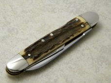Hen & Rooster Bertram Cutlery Rostfrei Solingen Germany 103 DS Stag Lockback Whittler Knife Hen & Rooster Bertram Cutlery Rostfrei Solingen Germany 103 DS Stag Lockback Whittler Knife