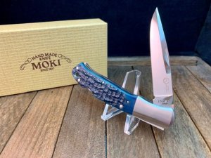 Moki Kronos Model ANZ533 Exclusive Lapis Blue Jigged Bone Slightly Lighter in Color