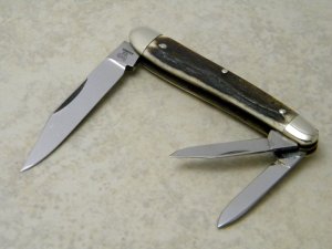 Hen & Rooster Gutmann Solingen Germany Stag Whittler Knife