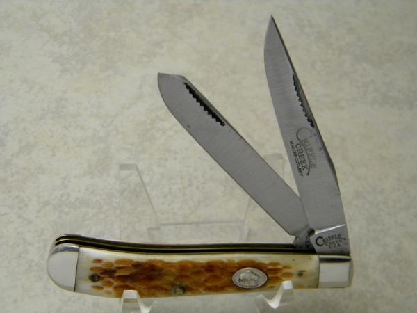 Cripple Creek USA by Bob Cargill Bone Slimline Trapper Farmers Jack Knife c.1986