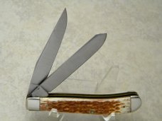 Cripple Creek USA by Bob Cargill Bone Slimline Trapper Farmers Jack Knife c.1986