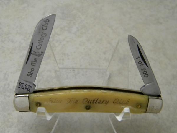 Colonel Coon Knives Col. Coon Tenn. USA Bone 1980 Sho Me Cutlery Club Half Congress Knife 1 of 200