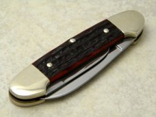 Colonel Coon W Germany (Boker) Red Bone 1989 Mule Day Columbia, TN Canoe Knife in Box