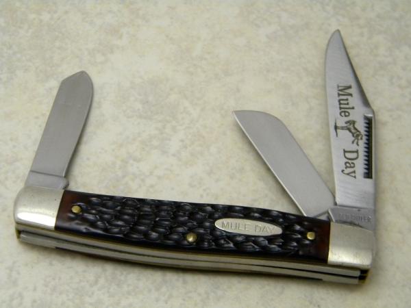 Old Cutler USA Delrin 1979 Columbia, Tenn. Mule Day Stockman Knife - First Mule Day Knife *RARE*