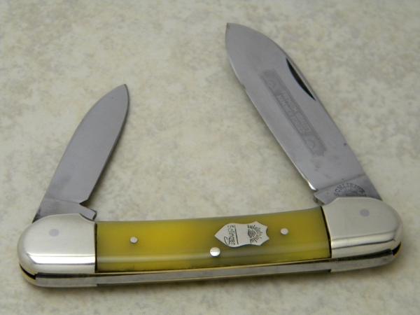 German Eye 3 Eye Solingen Germany Yellow Canoe Knife