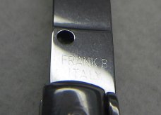 FRANK BELTRAME 8" COLTELLERIE ITALY BLACK ACRYLIC FLAT GRIND STILETTO 
