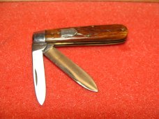 RUSSELL USA (CURVED) TURNERS FALLS,MA 1875-1941 3 3/8" JACK KNIFE BROWN BONE HANDLES RUSSELL USA (CURVED) TURNERS FALLS,MA 1875-1941 3 3/8" JACK KNIFE BROWN BONE HANDLES
