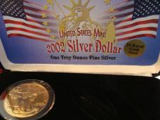 Case Trapper US Mint Gold Plated Silver Dollar Limited Edition Set #018