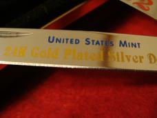 Case Trapper US Mint Gold Plated Silver Dollar Limited Edition Set #018