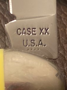 1976 Case XX 03244 Yellow Handle pocket knife With two blades 1976 Case XX 03244 Yellow Handle pocket knife With two blades