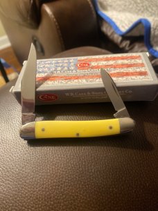 1976 Case XX 03244 Yellow Handle pocket knife With two blades 1976 Case XX 03244 Yellow Handle pocket knife With two blades