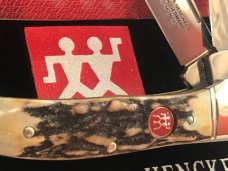 J A Henckels Copperhead Pocket Knife with Super Stag Handles! NOS w/ Orig Red Hard Cardboard Box J A Henckels Copperhead Pocket Knife with Super Stag Handles! NOS w/ Orig Red Hard Cardboard Box