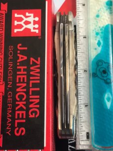 J A Henckels Copperhead Pocket Knife with Super Stag Handles! NOS w/ Orig Red Hard Cardboard Box J A Henckels Copperhead Pocket Knife with Super Stag Handles! NOS w/ Orig Red Hard Cardboard Box