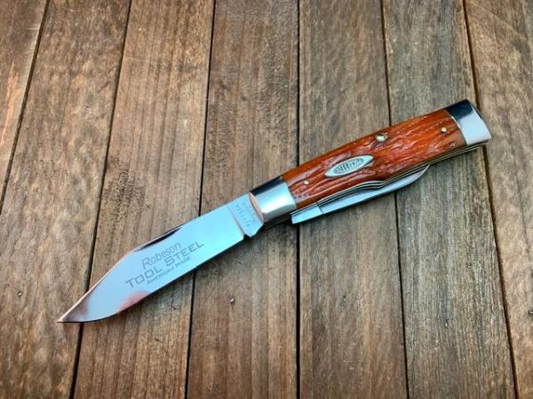 Robeson By Queen 2 Blade Gunstock Autumn Gold Jigged Bone Robeson By Queen 2 Blade Gunstock Autumn Gold Jigged Bone