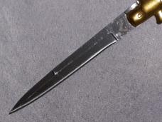 11" Blue Asian stiletto with brass bolsters. 