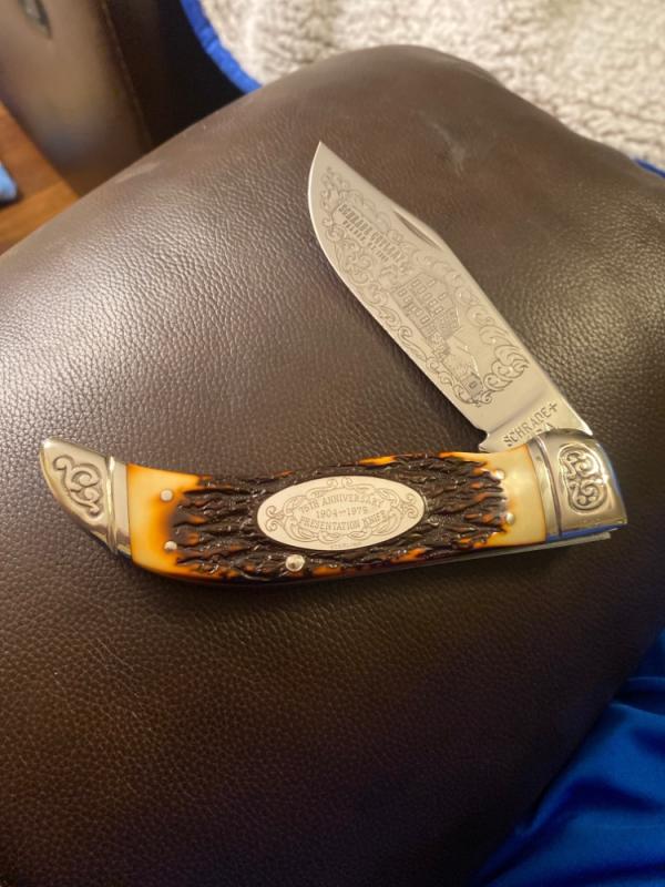 1979 Schrade + USA 275 75TH Anniversary 1904-1979 Presentation Knife With Great Detail New