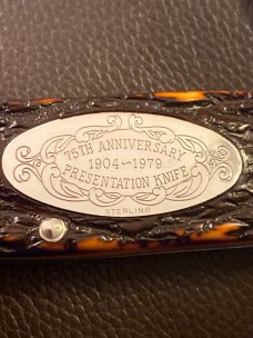 1979 Schrade + USA 275 75TH Anniversary 1904-1979 Presentation Knife With Great Detail New