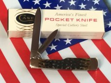 Case xx 1988 GunStock Knife w/ Great Green Jigged Bone Handles +Theresa Case Blade Etch -NOS & NM Case xx 1988 GunStock Knife w/ Great Green Jigged Bone Handles +Theresa Case Blade Etch -NOS & NM