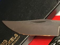 Vintage J A Henckels 4" Folding Lock Back Hunting/Hunter Knife w/ Grey/Greenish Bone Handles NOS Vintage J A Henckels 4" Folding Lock Back Hunting/Hunter Knife w/ Grey/Greenish Bone Handles NOS