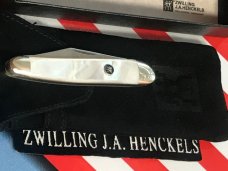 Zwilling J A Henckels 2 Blade Half (1/2) Whittler Knife w/ Fiery Mother of Pearl Handles - NOS Zwilling J A Henckels 2 Blade Half (1/2) Whittler Knife w/ Fiery Mother of Pearl Handles - NOS