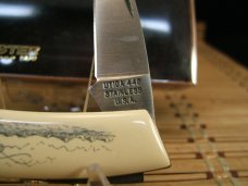 KUTMASTER BY UNICA N.Y. U.S.A. VINTAGE LOCKBACK BEAUTIFUL BONE SCRIMSHAW FIGHTING BASS POCKET KNIFE KUTMASTER BY UNICA N.Y. U.S.A. VINTAGE LOCKBACK BEAUTIFUL BONE SCRIMSHAW FIGHTING BASS POCKET KNIFE