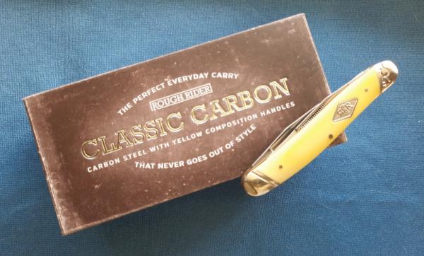Rough Ryder Yellow Handle Carbon Muskrat RR 1737 Rough Ryder Yellow Handle Carbon Muskrat RR 1737