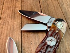 Colt 4 Blade Rancher Stockman Amber Bone Stag