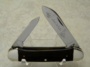 Bob White made by Queen Cutlery USA for Bruce Voyles Wood Canoe Knife