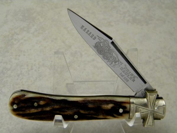 Fight'n Rooster Frank Buster Cutlery Co. Germany Stag Hazard Shine Hauler Ornate Bolsters Jack Knife Fight'n Rooster Frank Buster Cutlery Co. Germany Stag Hazard Shine Hauler Ornate Bolsters Jack Knife