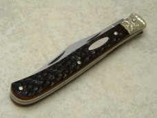 Fight'n Rooster Frank Buster Cutlery Co. Germany Bone Ornate Bolsters 2 Blade Jack Knife Fight'n Rooster Frank Buster Cutlery Co. Germany Bone Ornate Bolsters 2 Blade Jack Knife
